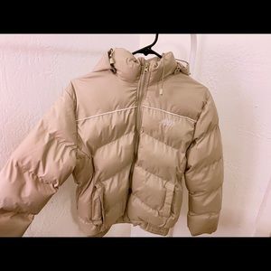 Tan puffer jacket